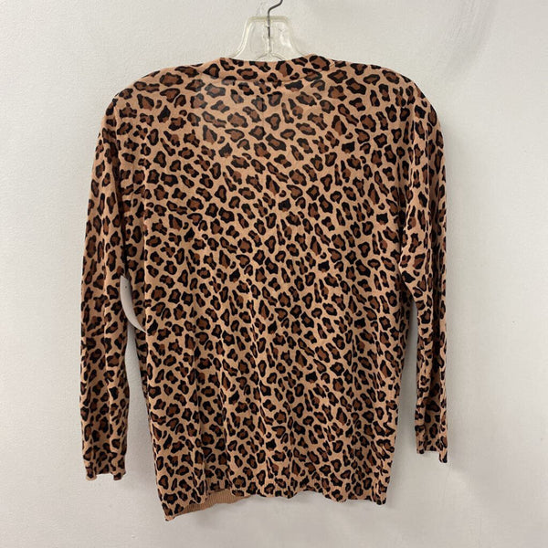 ZARA WOMEN'S CARDIGAN leopard print L