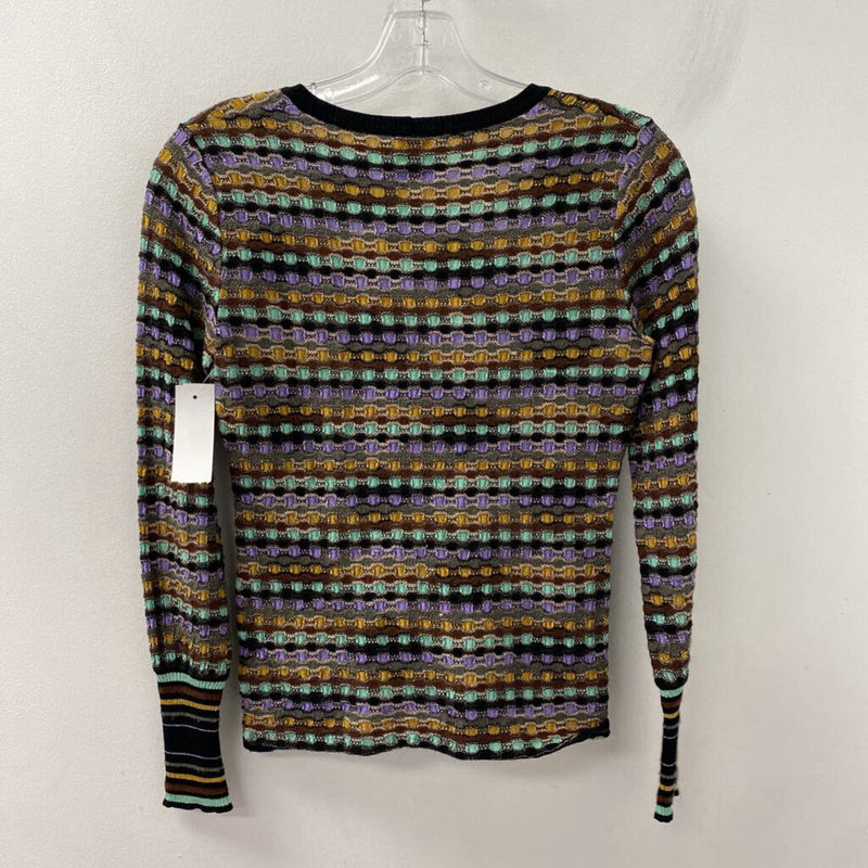 MISSONI WOMEN'S SWEATER black purple multi S/10