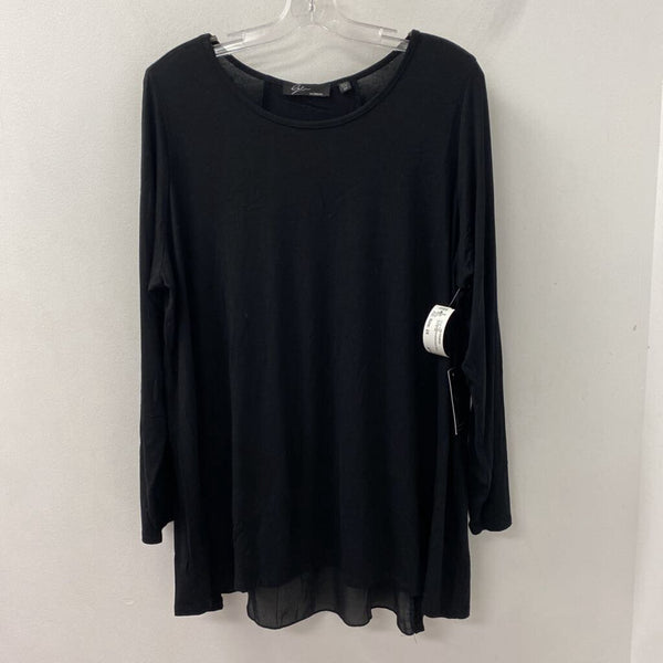 WOMEN'S PLUS TOP black 2X