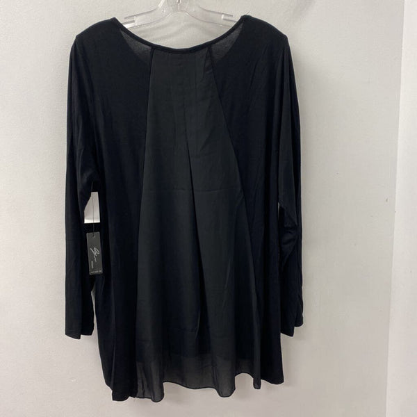 WOMEN'S PLUS TOP black 2X