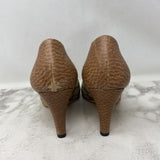 GUCCI WOMEN'S HEELS tan brown mix 38.5