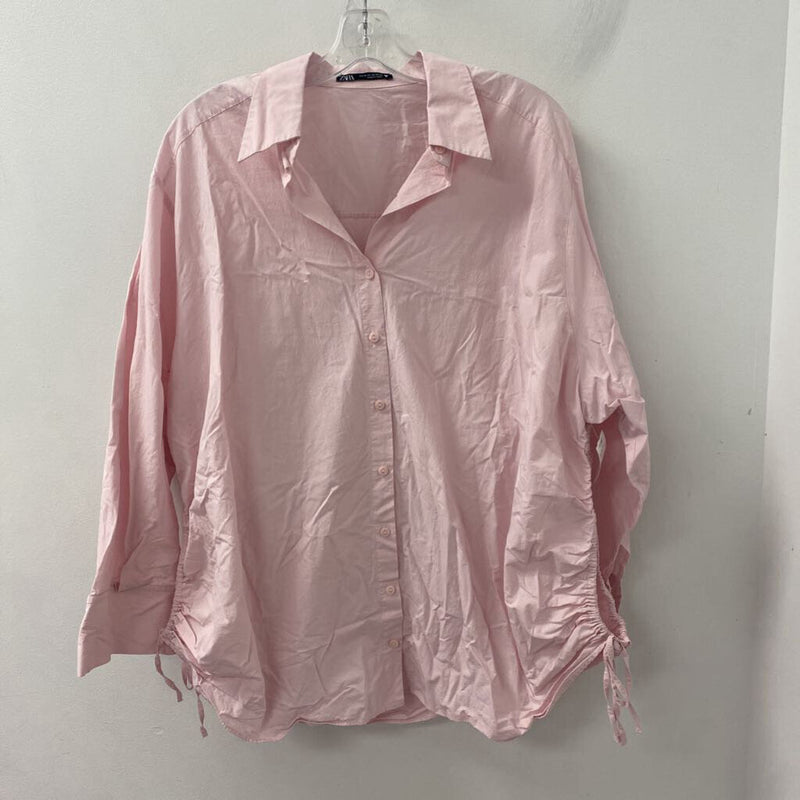 ZARA WOMEN'S BLOUSE/SHIRT pink XS