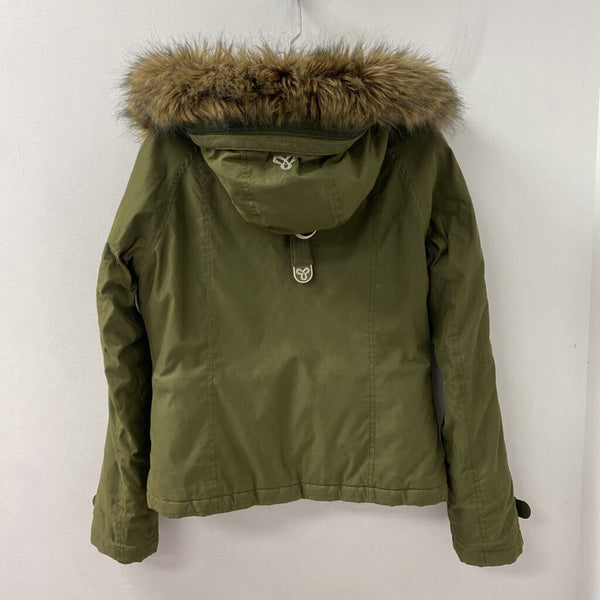 TNA WOMEN'S COAT olive green M