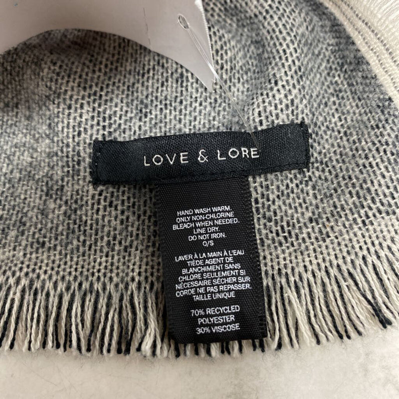 love & lore WOMEN'S SCARF/SHAWL grey cream tan mix O/S