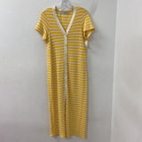 MANGO/MNG WOMEN'S DRESS yellow cream mix L