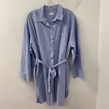 Frank and Oak WOMEN'S DRESS blue white mix XL