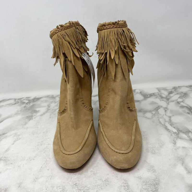 AQUAZZURA WOMEN'S BOOTS beige 38