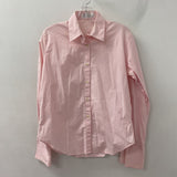 BARNEY'S NEW YORK WOMEN'S BLOUSE/SHIRT pink white L