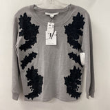 DIANE von FURSTENBERG WOMEN'S SWEATER grey black mix L