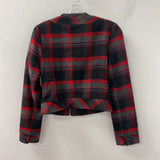 WOMEN'S BLAZER/JACKET red black plaid 2