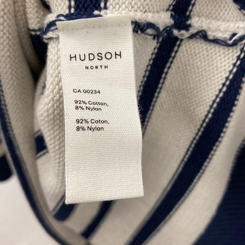 HUDSON NORTH WOMEN'S PLUS TOP navy white striped 1X