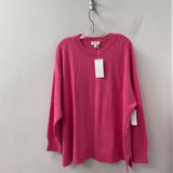 HUDSON NORTH WOMEN'S PLUS TOP pink 3X