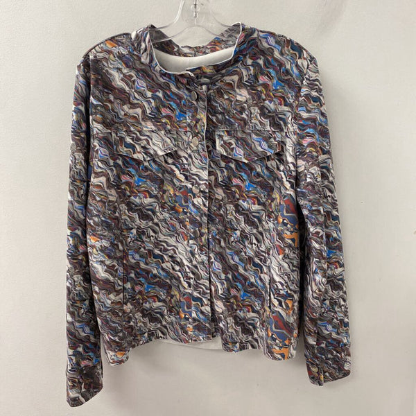 WOMEN'S BLAZER/JACKET white multi, print L/XL