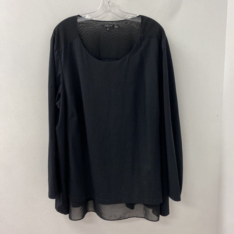 LAFAYETTE 148 WOMEN'S PLUS TOP black 3X