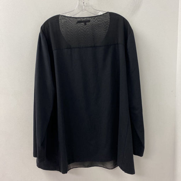 LAFAYETTE 148 WOMEN'S PLUS TOP black 3X