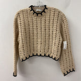 MANGO/MNG WOMEN'S SWEATER beige black S