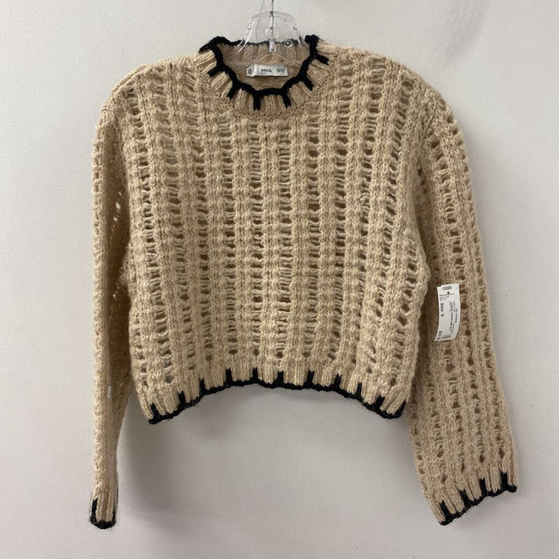 MANGO/MNG WOMEN'S SWEATER beige black S