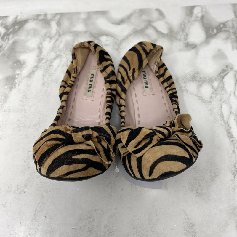 MIU MIU WOMEN'S FLATS animal print 38.5