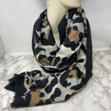 WOMEN'S SCARF/SHAWL tan grey charcoal