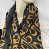 WOMEN'S SCARF/SHAWL tan black mix