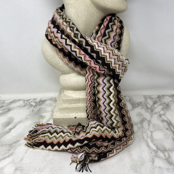 MISSONI WOMEN'S SCARF/SHAWL brown peach pink olive mix