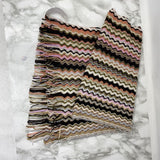 MISSONI WOMEN'S SCARF/SHAWL brown peach pink olive mix