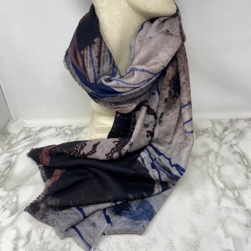 WOMEN'S SCARF/SHAWL purple navy pink mix