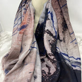 WOMEN'S SCARF/SHAWL purple navy pink mix