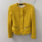 ZARA WOMEN'S BLAZER/JACKET yellow S