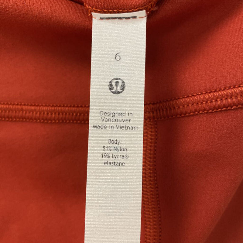 LULULEMON WOMEN'S ACTIVE BOTTOM burnt orange 6