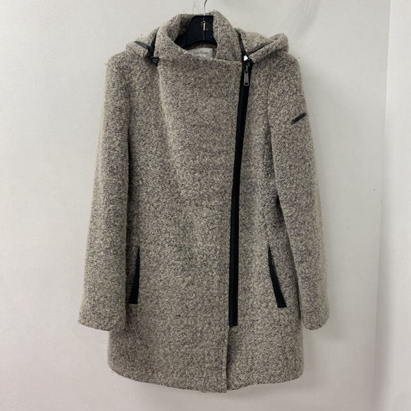 CALVIN KLEIN WOMEN'S COAT grey black L