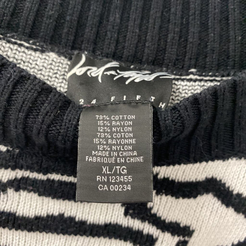 Lord & Taylor WOMEN'S SWEATER zebra print XL