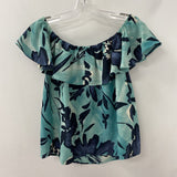 MAEVE WOMEN'S BLOUSE/SHIRT teal navy mix XS