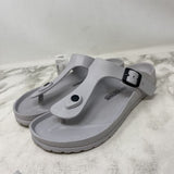 CUSHIONAIRE WOMEN'S SANDALS ice grey 9