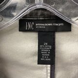 INC WOMEN'S PLUS TOP grey 2X