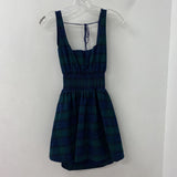 Hill House WOMEN'S DRESS navy forest green mix S