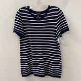 JNY jones new york WOMEN'S SWEATER navy white striped M