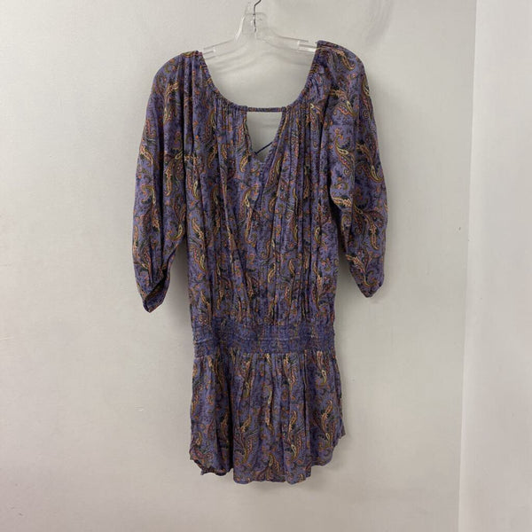 DENIM & SUPPLY WOMEN'S DRESS purple paisley M